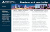 Fall 2016 - Shipman & Goodwin LLP · benefits give up their right to sue employers ... Fall 2016 Employment Law Letter. Recent S&G ... brother for a position in the Police
