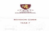 REVISION GUIDE YEAR 7 - logs.uk.com · Session 1 9.00 – 10.20 ENGLISH 1 Hour GERMAN 1 Hour ... Session 4 2.15 – 4.05 PHYSICS 1 Hour HISTORY 1 Hour ... 1 hour Exam Structure: ...