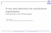 X-ray area detectors for synchrotron experiments · X-ray area detectors for synchrotron experiments ... Introduction 2D detector ... Xmax. image level. 1. S 0max. 0. photon counting.