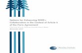 Options for Enhancing REDD+ Collaboration in the Context ... · Options for Enhancing REDD+ Collaboration in the Context of Article 6 of the Paris Agreement Charlotte Streck, Andrew