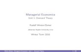 Managerial Economics - Unit 1: Demand Theory · Managerial Economics Unit 1: Demand Theory ... Increase in preference for laptop computers causes an ... P = price of laptops