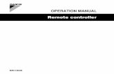 OPERATION MANUAL - UK | Daikin · Operation manual 1 BRC1D528 Remote controller 4PW23717-1 WARNING-Never let the remote controller get wet, this may cause an electric shock or ﬁre.