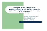 Weight Initialization for Backpropagation with Genetic ...cs623/seminars/ga-ann.pdf · Weight Initialization for Backpropagation with Genetic Algorithms Anoop Kunchukuttan Sandeep
