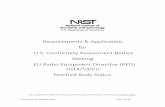 Requirements & Application for U.S. Conformity Assessment ... · U.S. Conformity Assessment Bodies Seeking EU Radio Equipment Directive ... Technical Guidance Notes issued by the