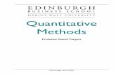 Quantitative Methods - Edinburgh Business School · Quantitative Methods ... tional focus of the teaching by leading pioneering study groups to Hong Kong, ... Case Study 2.4: Woof