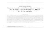 MARIA ANNE SKAATES Norms and Interfirm …njb.fi/wp-content/uploads/2015/05/lta_2001_03_a3.pdf347 NORMS AND INTERFIRM GOVERNANCE IN CLIENT-ARCHITECTURAL FIRM RELATIONSHIPS INTRODUCTION