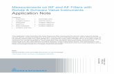 Measurements on RF and AF Filters with Rohde & Schwarz Value Instruments · 2016-11-30 · Filter Types and Applications 1MA243-1e Rohde & Schwarz Measurements on RF and AF Filters