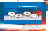 Product Catalogue - Pressure & Temperature Gauges · Pressure element: Bourdon tube Cu-alloy soft soldered 60 bar C-type, 60 bar helical type ... Temperature effect: Deviation from