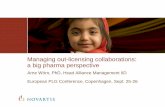 Managing out-licensing collaborations: a big pharma ...plg-group.com/wp-content/uploads/2014/03/Managing-Out-Licensing... · Managing out-licensing collaborations: a big pharma perspective