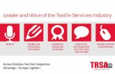 Leader and Voice of the Textile Services Industry · § TRSA Industry Directory & Buyer's Guide ... (SOPs) for sorting, handling, processing and finishing reusable linens and garments.