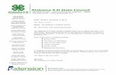Alabama 4 H State Council - ACES.edu · Volunteer leaders must have been screened and received le tters of