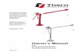 Read this Owner’s Manual Replacements are available from ... · Portable Davit Cranes IMPORTANT: Please record product information on page 2. ... f SLIDE THE BOOM EXTENSION into