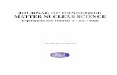 JOURNAL OF CONDENSED MATTER NUCLEAR SCIENCE - Cold fusionlenr-canr.org/acrobat/BiberianJPjcondensedu.pdf · J. Condensed Matter Nucl. Sci. 22 (2017) 1–73 ... the subject of Cold