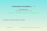 Essentials of the Muon g-2 - hu-berlin.defjeger/Dubna12_2.pdf · Essentials of the Muon g−2 ... Ring! a = a eB mc ... for focusing the beam F. Jegerlehner CALC 2012, JINR Dubna,