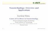 Nanotechnology: Overview and AlitiApplications/media/Files/Projects/nano-commodities/DuttaNT.pdf · Nanotechnology: Overview and AlitiApplications Joydeep Dutta Center of Excellence