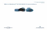 User Manual: 9739 MVD Transmitters - Emerson Rev AC April 2013 Micro Motion ® 9739 MVD Transmitters Micro Motion customer service Email • Worldwide: flow.support@emerson.com ...