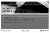 VA Central IRB HSR&D& QUERI Projects · Cyber Seminar Workin g with the VA Central IRB November7, ... • LSI submits report to PI/SC by PI/SC deadline ... I i lifi d d i d 27