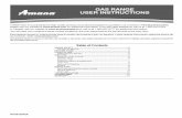 GAS RANGE USER INSTRUCTIONS - Amana · de la puerta del horno. GAS RANGE USER INSTRUCTIONS Table of Contents ... WARNING: If the information in this manual is not followed exactly,