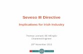 Seveso III Directive - Engineers Ireland - Home III Substances • Materials identified in Annex I of Seveso III Directive – Part I –Categories of Dangerous Substances – Part