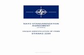 NATO STANDARDIZATION AGREEMENT - Express · NATO STANDARDIZATION AGREEMENT (STANAG) NATO UNIQUE IDENTIFICATION OF ITEMS ... ISO/IEC 15416 - Bar Code Print Quality Test …