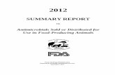 2012 - U S Food and Drug Administration Home Page · This 2012 summary report differs ... for use in food-producing animals that have an approved indication for production use ...