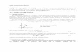 Basic mathematical tools A.1 Complex variable analysis notes/files... · Basic mathematical tools ... and may wish to read up on more details in the appropriate mathematical physics