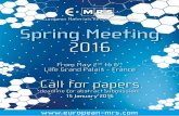 European Materials Research Society Spring Meeting … · European Materials Research Society Spring Meeting ... 2016. European Materials Research Society Spring Meeting ... and author
