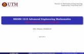MKMM 1213 Advanced Engineering Mathematicsfkm.utm.my/~abuhasan/content/teaching/mkmm1213/mkmm1213-0501... · Faculty of Mechanical Engineering Engineering Computing Panel MKMM 1213