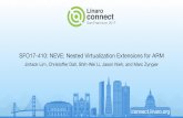 SFO17-410: NEVE: Nested Virtualization Extensions for …connect.linaro.org.s3.amazonaws.com/sfo17/Presentations/SFO17-410...#1 Redirection to Memory Register msr x0, TTBR0_EL1 VNCR_EL2.Enable