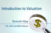 Introduction to Valuation - nirc@icai · Relative Valuation Is Pervasive. Value of assets is compared to value assessed by market for comparable assets Most equity research report