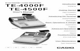 TE-4000F Introduction TE-4500F - CASIO Official Websitesupport.casio.com/en/manual/006/TE-4000F_TE-4500F_EN.pdf · Introduction & Contents TE-4000F/4500F User's Manual 3 E ... No