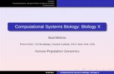 Computational Systems Biology: Biology X · Computational Systems Biology: Biology X Bud Mishra ... = p[1 +q +q2 +···qj−1] ... One unit of time corresponds to the average time