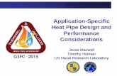 Application-Specific Heat Pipe Design and Performance Considerations · 2015-08-19 · Application-Specific Heat Pipe Design and Performance Considerations ... fluid properties across