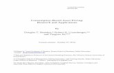 Consumption-Based Asset Pricing: Research and Applications · Consumption-Based Asset Pricing: Research and Applications By ... The Consumption CAPM links asset pricing with macroeconomic