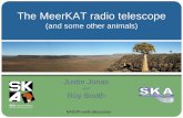 The MeerKAT radio telescope MeerKAT radio telescope ... Roy Booth . Overview •Context •MeerKAT Science & Specifications • System engineering and design ... 580-1000 MHz (UHF)