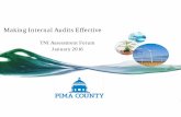 Making Internal Audits Effective - The NELAC Institute · Making Internal Audits Effective TNI Assessment Forum January 2016. In My Previous Life ... •There are several options