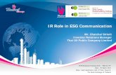 IR Role in ESG Communication - dcs-digital.com · The information contained in this presentation is intended solely for your personal reference. Please do not circulate this ... 2002