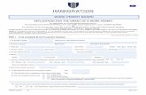 WORK PERMIT BOARD · APPLICATION FORM CONTAINS 11 PAGES. APPLICATION FOR THE GRANT OF A WORK PERMIT. An application for a work permit should be sent to: The Secretary to the Work