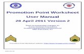 Promotion Point Worksheet User Manual - AskTOP.netasktop.net/.../2011/05/PPW-User-Manual-as-of-28-APR... · Promotion Point Worksheet. User Manual . 28 April 2011 Version 2 . Send