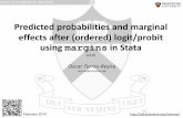 Predicted probabilities and marginal effects after … · 2014-12-11 · Predicted probabilities and marginal effects after (ordered) ... setting a predictor to specific value ...