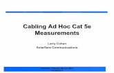 Cabling Ad Hoc Cat 5e Measurements - IEEE 802 Ad Hoc Cat 5e Measurements Larry Cohen Solarflare Communications IEEE802.3 Plenary March 2003 10GBASE-T 2 Overview • Cabling Ad Hoc