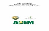 State of Alabama Ambient Air Monitoring 2012 Consolidated ... · Air Assessment Unit ... JCDH  ... Leeds Elem. School 01-073-1010 x x x x Wylam 01-073-2003 x x x x x x