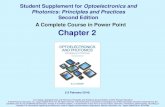 Student Supplement for Optoelectronics and Photonics ...optoelectronics.usask.ca/resources-all-readers/PowerPoint_Ch2... · Optoelectronics and Photonics: Principles & Practices,