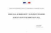 REGLEMENT SANITAIRE DEPARTEMENTAL · 1 departement des pyrenees-orientales reglement sanitaire departemental mai 1980 modifié mise à jour 2011