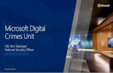 Microsoft Digital Crimes Unit · Risk management Governance Control. ... on security, starting with the Bill Gates’ Trustworthy ... The Microsoft Digital Crimes Unit