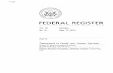 Department of Health and Human Services - gpo.gov · 27106 Federal Register/Vol. 79, No. 91/Monday, May 12, 2014/Rules and Regulations DEPARTMENT OF HEALTH AND HUMAN SERVICES Centers