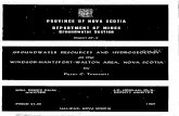 Groundwater Resources and Hydrogeology of the … · province of nova scotia department of mines groundwater section report 69- 2 groundwater resources and hydrogeology of the w i