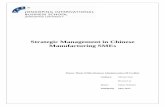 Strategic Management in Chinese Manufacturing SMEs529594/FULLTEXT01.pdf · Strategic Management in Chinese Manufacturing SMEs ... the studied firms are employing strategic management