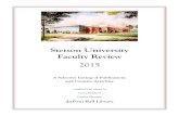 Stetson University Faculty Review · Stetson University Faculty Review 2015 A Selective Listing of Publications and Creative Activities ... “Test Bank for Barringer and Ireland.