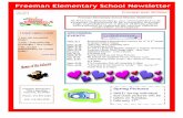 Freeman Elementary School Newsletter - Haysville USD 261 · Tues. 2/3 Band/Orchestra Recruitment Concert for 4th ... service program to raise funds for the American Heart Association.